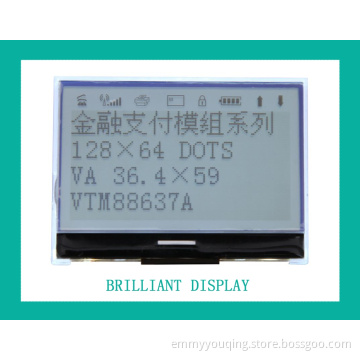 FSTN 128 X 64 Dots Positive LCD Display with RoHS Certification (VTM88637A)